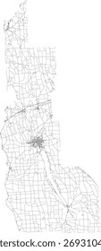 US New York State Cayuga County Roads vector 2024 for all roads
