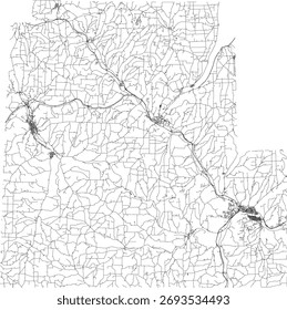 US New York State Steuben County Roads vector 2024 for all roads