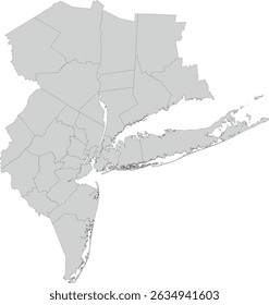 US New York-New Jersey-Connecticut metropolitan region with 31 counties