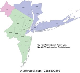 USA New York-Newark-Jersey City, NY-NJ-PA-Metropolitan Statistical Area (MSA)