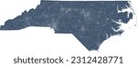 US North Carolina State Map with Census Tracts Boundaries