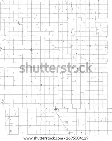 US North Dakota State Steele County Roads vector 2024 for all roads