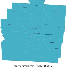 US Ohio Columbus City Map with Community Planning Areas