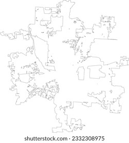 US Ohio Columbus City Map with City Limit