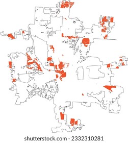 US Ohio Columbus City Map with Tax Increment Financing Areas