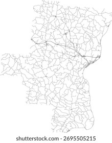 VECTOR de Carreteras del Condado de Gallia en el Estado de Ohio 2024 para todas las carreteras