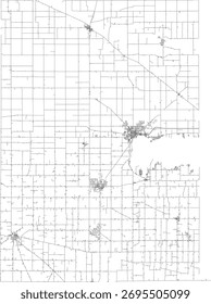 VECTOR de Carreteras del Condado de Mercer del Estado de Ohio 2024 para todas las carreteras
