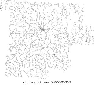 US Ohio State Morgan County Roads vector 2024 for all roads