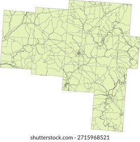 Bloque del censo de Vectores del condado de Vinton del estado de Ohio de EE. UU. Bloque de tabulación de Vectores (censo) de 2020