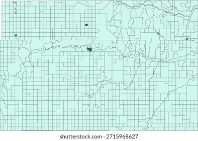 US Oklahoma State Beaver County Vector Census Block 2020 vector Tabulation (Census) Block