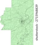 US Oklahoma State Cherokee County Vector Census Block 2020 vector Tabulation (Census) Block