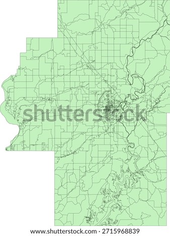 US Oklahoma State Cherokee County Vector Census Block 2020 vector Tabulation (Census) Block