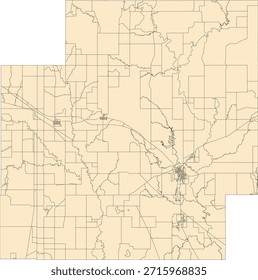 Bloque del censo de Vectores del condado de carbón del estado de Oklahoma Bloque de tabulación de Vectores (censo) de 2020