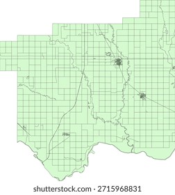 US Oklahoma State Cotton County Vector Census Block 2020 vector Tabulation (Census) Block