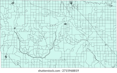 Bloque del censo de Vectores del condado de Dewey del estado de Oklahoma Bloque de tabulación de Vectores (censo) de 2020