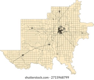 US Oklahoma State Jackson County Vektor Census Block 2020 Vektor Tabulation (Census) Block
