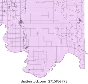 Bloque del censo de Vectores del condado de Jefferson del estado de Oklahoma Bloque de tabulación de Vectores (censo) de 2020