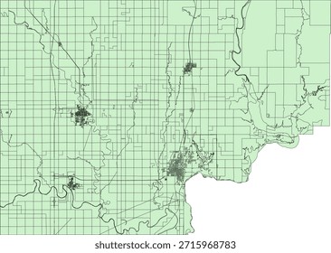 Bloque del censo de Vectores del condado de Kay del estado de Oklahoma Bloque de tabulación de Vectores (censo) de 2020
