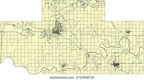 EUA Oklahoma Estado Payne County Vetor Census Block 2020 vetor Tabulação (Censo) Bloco