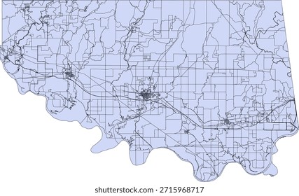 US Oklahoma State Sequoyah County Vector Census Block 2020 vector Tabulation (Census) Block