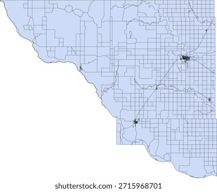 US Oklahoma State Woods County Vector Census Block 2020 vector Tabulation (Census) Block