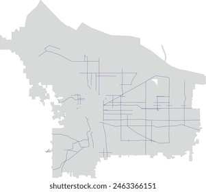 US Oregon Portland City map of Civic and Neighborhood Corridors (BPS)