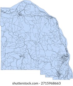 US Oregon State Columbia County Vektor Census Block 2020 Vektor Tabulation (Census) Block