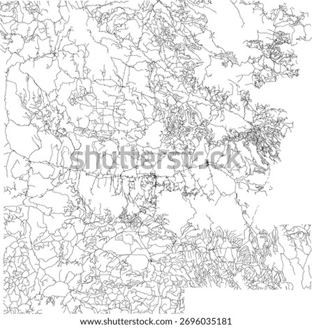 US Oregon State Grant County Roads vector 2024 for all roads