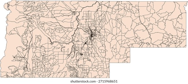 US Oregon State Jefferson County Vector Census Block 2020 vector Tabulation (Census) Block