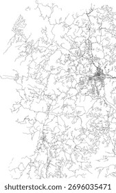 VECTOR de Carreteras del Condado Josephine del Estado de Oregón 2024 para todas las carreteras