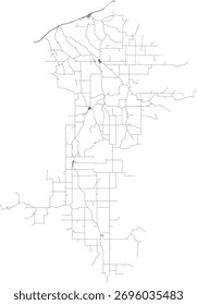 US Oregon State Sherman County Roads Vector 2024 para todas las carreteras