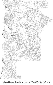 US Oregon State Tillamook County Roads vector 2024 for all roads