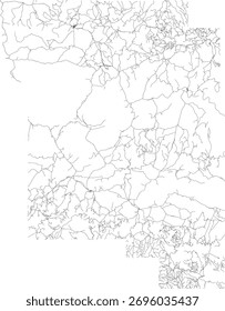 US Oregon State Wheeler County Roads vector 2024 for all roads