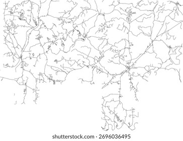 US Pennsylvania State Forest County Roads vector 2024 for all roads