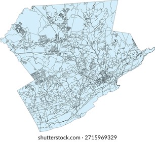 EUA Pensilvânia Estado Monroe County Vetor Census Block 2020 vetor Tabulação (Censo) Bloco