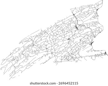US Pennsylvania State Perry County Roads vector 2024 for all roads