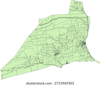 US Pennsylvania State Union County Vector Census Block 2020 vector Tabulation (Census) Block