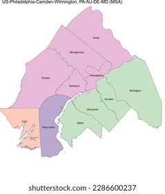 US Philadelphia-Camden-Wilmington, PA,NJ,DE,MD,Metropolitan Statistical Area MSA