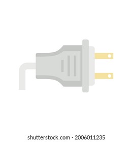Us plug icon. Flat illustration of us plug vector icon isolated on white background