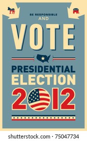 US presidential 2012 election poster