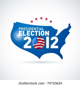US presidential election in 2012. Vector.