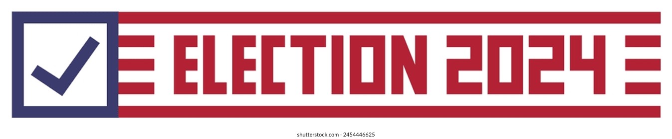 US Presidential Election 2024. United States of America Vector Banner Flag. November 5 Vote Day.