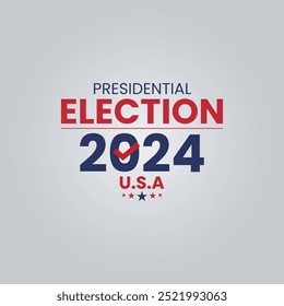 US presidential election 2024, USA presidential election day banner, poster, Instagram post design template.