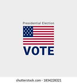 us presidential election banner vector template	
