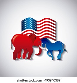 US presidential voting concept vector illustration design