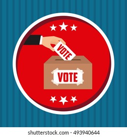 US presidential voting concept vector illustration design