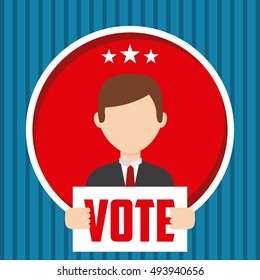 US presidential voting concept vector illustration design