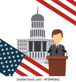 US presidential voting concept vector illustration design