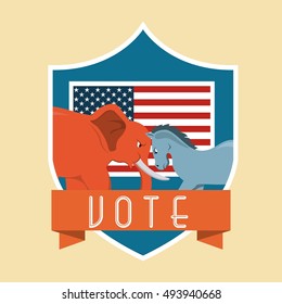 US presidential voting concept vector illustration design
