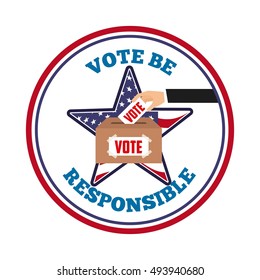 US presidential voting concept vector illustration design